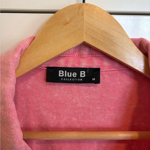 Pink Denim Jacket with Rhinestone Fringe - Picture 3 of 4